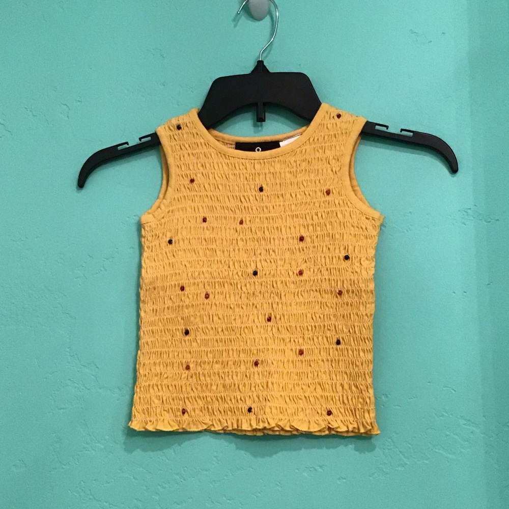 Michael Simon Girls' Yellow Beaded Tank Top Size 4T